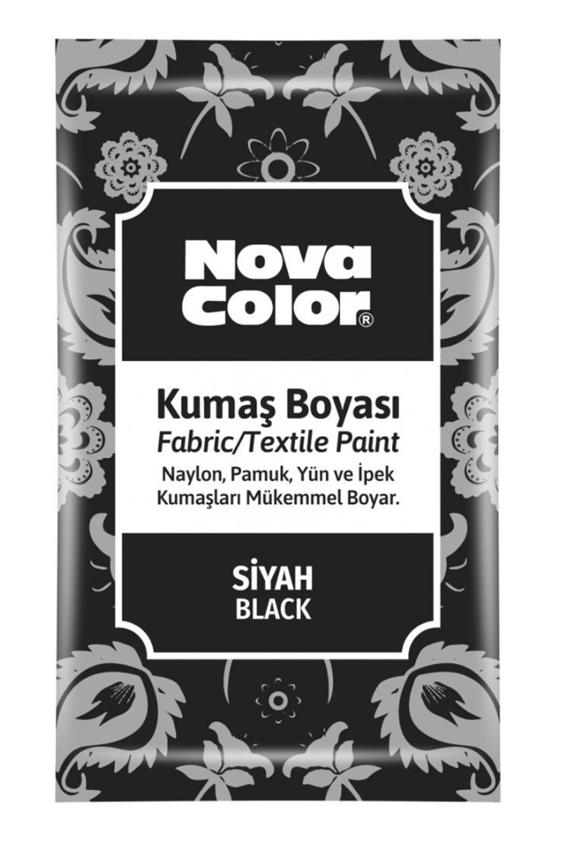 Nova Color Kumaş Boyası Toz 12gr Siyah