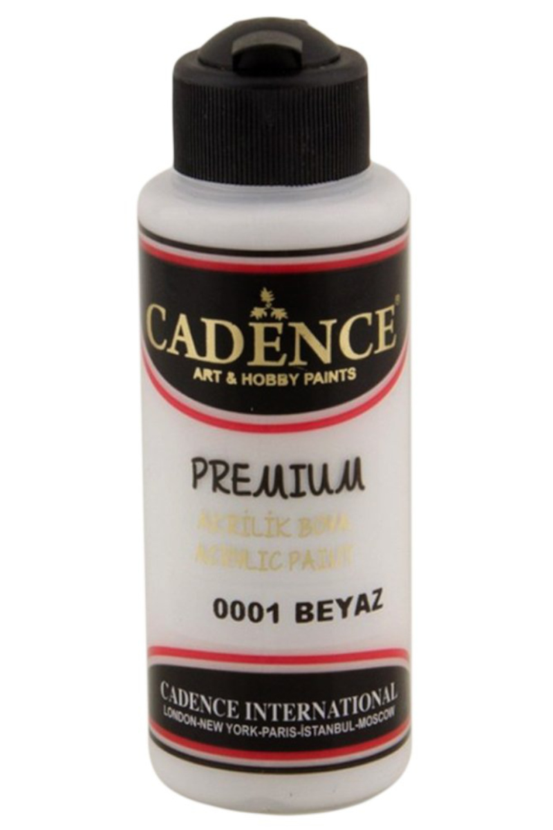 Cadence Premium Akrilik Boya 0001 Beyaz 120ml