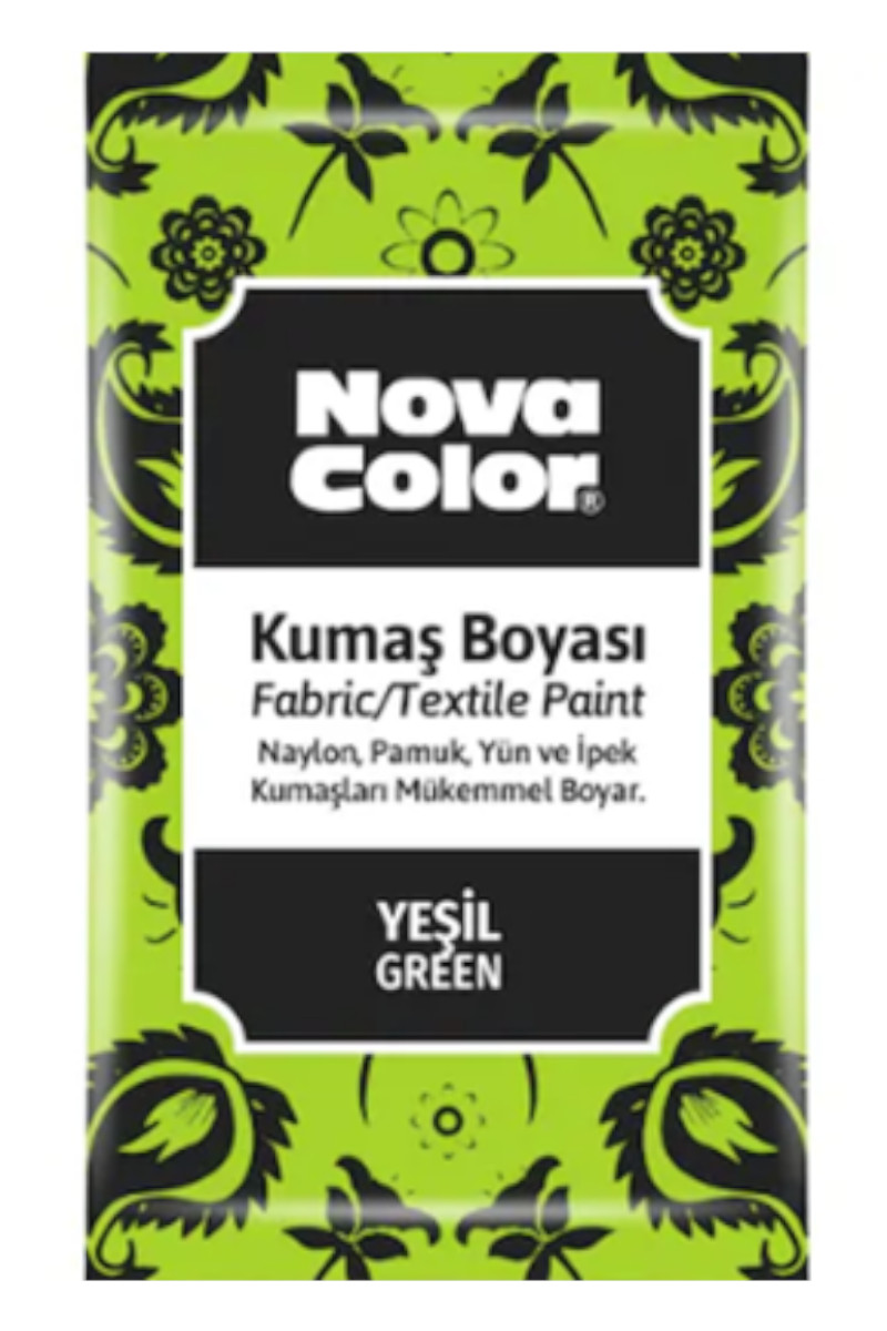 Nova Color Kumaş Boyası Toz 12gr Yeşil