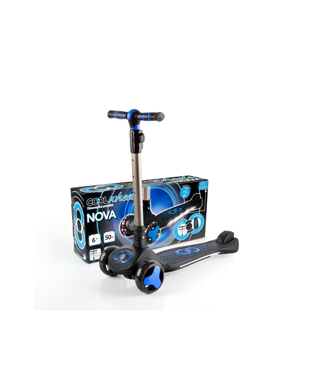 Cool Wheels Nova 6 + Led Işıklı Yüksekliği Ayarlanabilir 3 Tekerlekli Scooter FR59205 Mavi